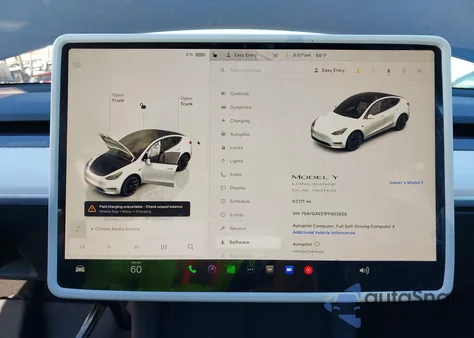 2023 Tesla Model Y Awd/Long Range Dual Motor All-Wheel Drive из США, поврежденный, VIN 7SAYGAEE1PF903829